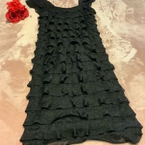 Max Studio Black Ruffled Mini Dress Size XS